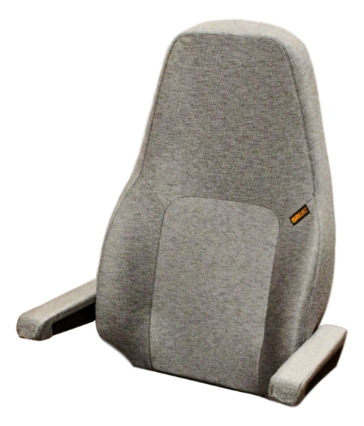 ISRI Deluxe Replacement Backrest Assembly with Dual Arms - Gray Cloth ...