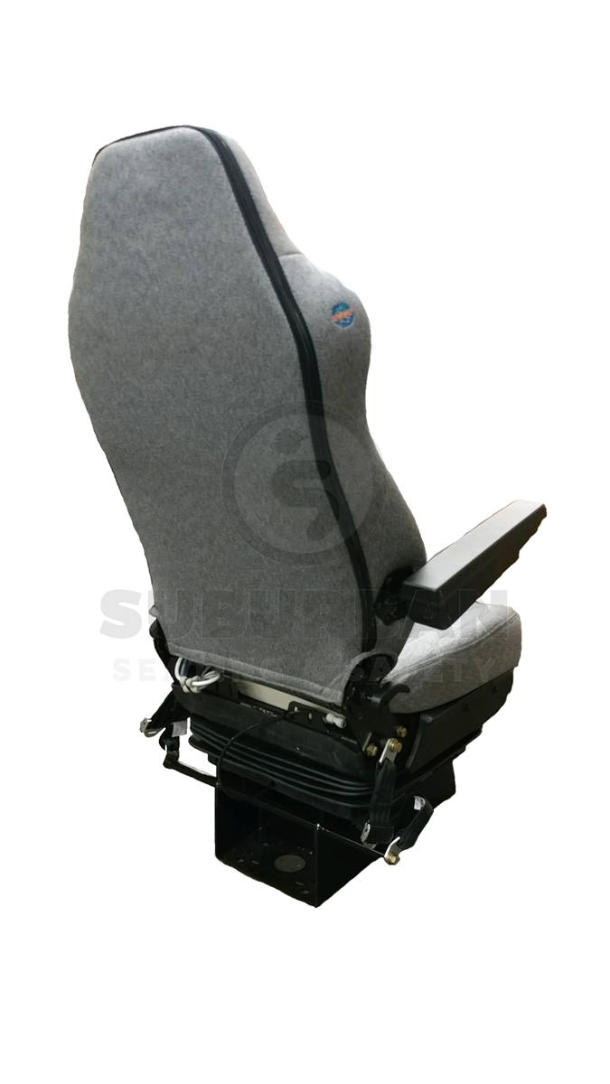 Magnus Heavy Duty Truck/Bus Seat – Grey Cloth with Dual Arms – 650 lb. Rated