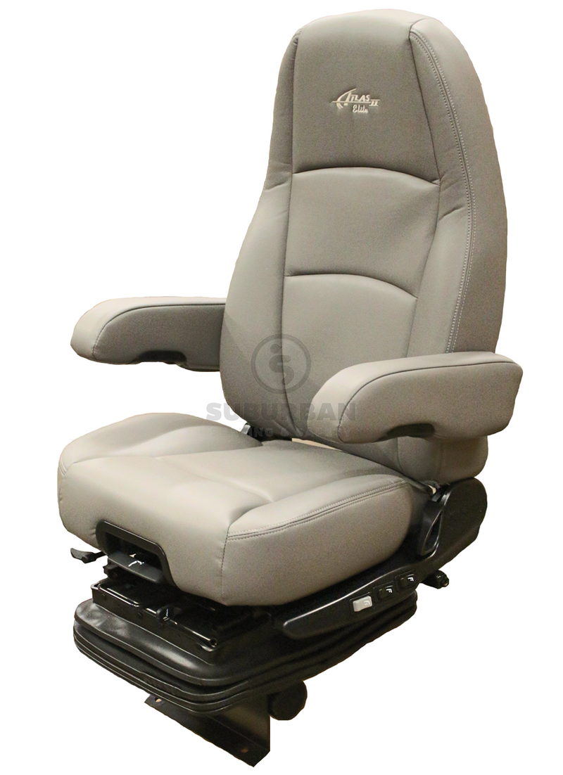 Sears Atlas II Active VRS Truck Seat In Grey Ultra Leather for M2 Trucks