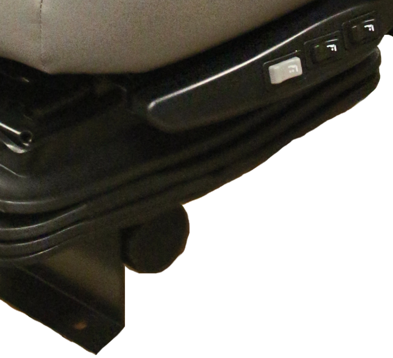 Sears Atlas II ActiveVRS Truck Seat in Grey Ultra Leather for M2 Trucks - P/N 2DK81PUBBNSN