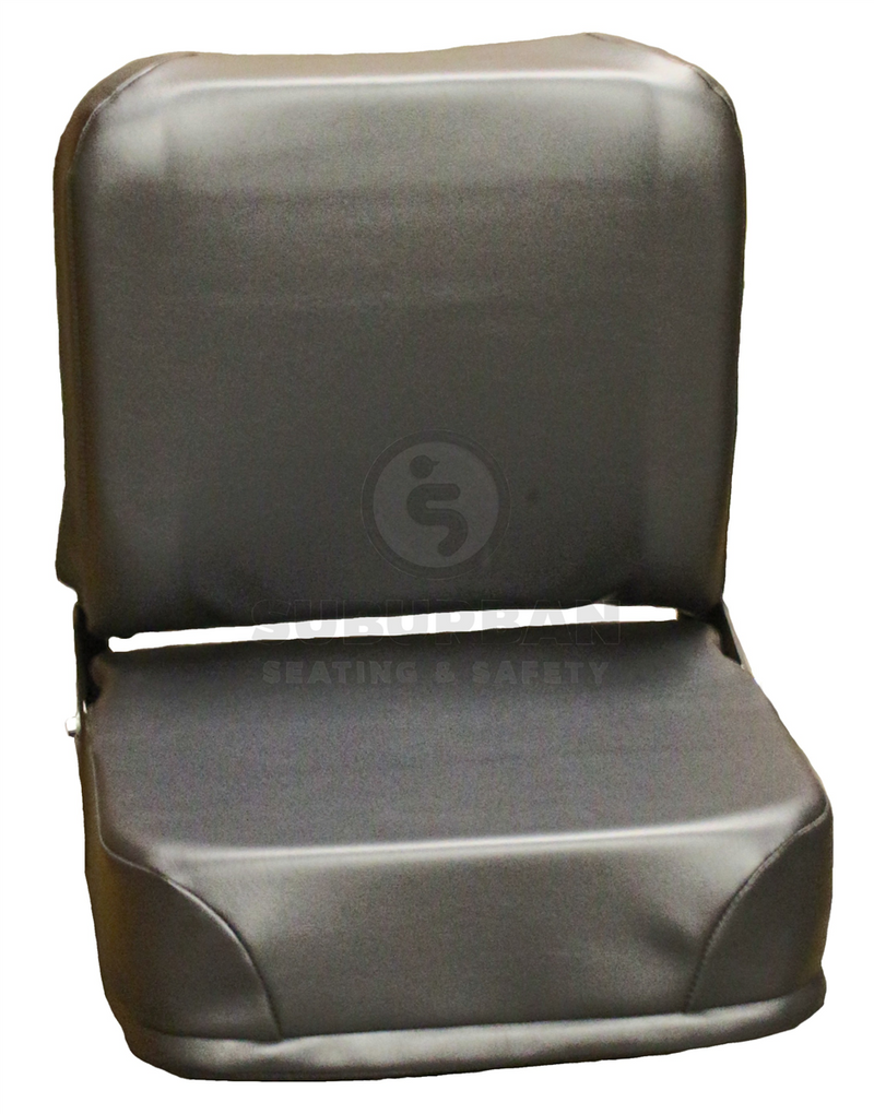 Low Back Bottom Mount Jump Seat (Flip Up), with “Lazy back pad”
