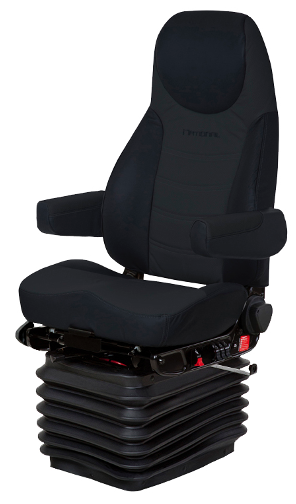 National Corsair in Black Ultra Leather with Suspension Cover, Backcycler & Dual Arms