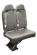 Double Bellagio Foldaway, Black Ultra Leather with Diamond Stitch & 3PT Belts – Curb Side