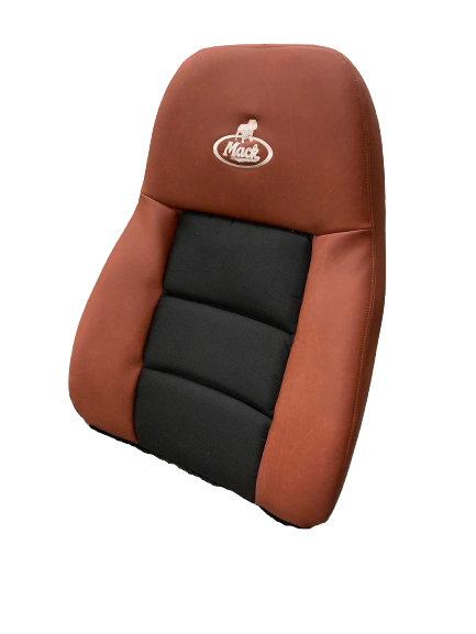 Sears Mack OE Style Replacement Backrest in Burnt Sienna Vinyl w/ Cloth Insert