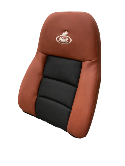 Sears Mack OE Style Replacement Backrest in Burnt Sienna Vinyl w/Cloth Insert