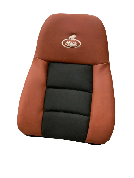 Sears Mack OE Style Replacement Backrest in Burnt Sienna Vinyl w/Cloth Insert