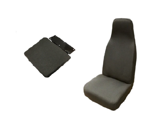 Delivery Truck Driver and Passenger Flip Seat Package – Black Cloth