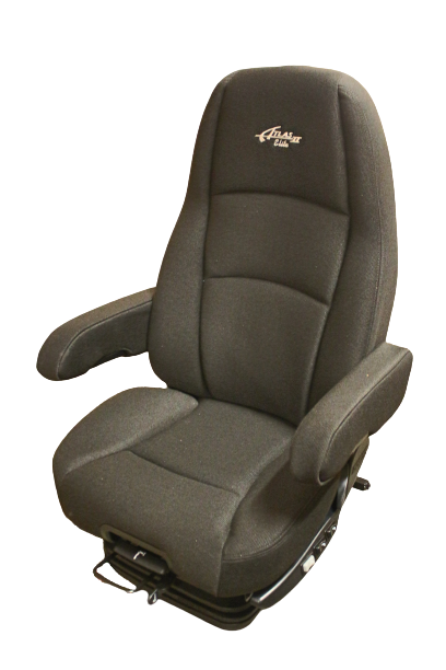 Sears Atlas II ActiveVRS Truck Seat in Black Cloth with Dual Arms & Cascadia Mounting