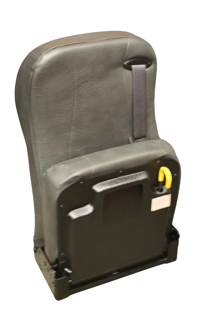 AbiliTrax 3PT Flip Seat in Gray Vinyl for use with Step N Lock Legs w/CRS