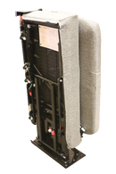 Double Mid Back BV Foldaway Bus Seat in Gray Cloth with 2-Point Belts - Street Side