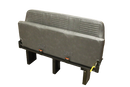 Triple Feather Handi Flip Bus Seat in Gray Vinyl