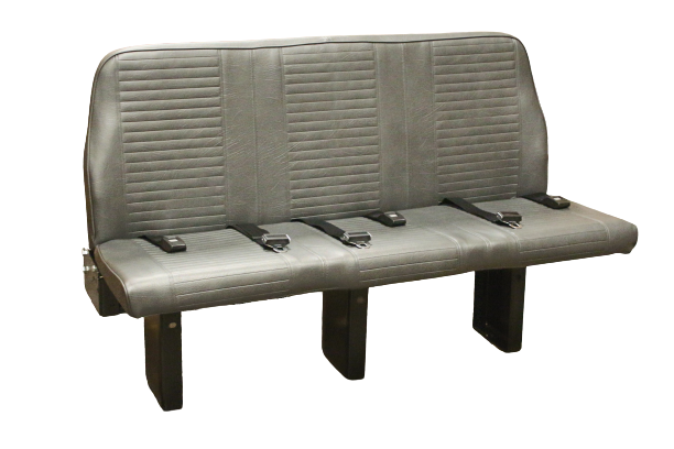 Triple Feather Handi Flip Bus Seat in Gray Vinyl