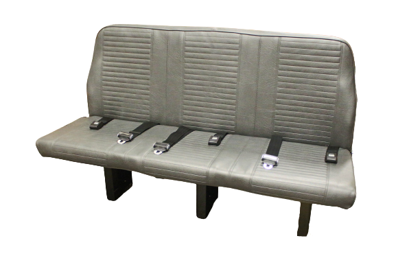 Triple Feather Handi Flip Bus Seat in Gray Vinyl