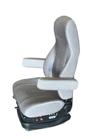 National HP3 23” Air Seat in Grey Mordura Cloth with Dual Armrests