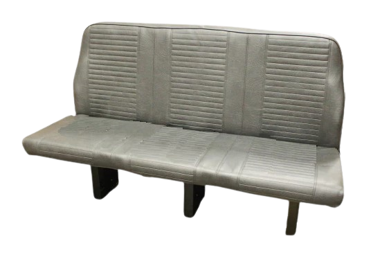 Triple Feather Handi Flip Bus Seat in Gray Vinyl Without Seatbelts
